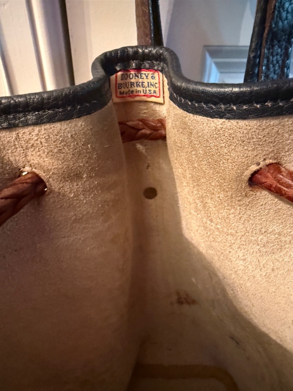 Dooney & Bourke Vintage Teton Drawstring Pebbled Leather Shoulder Bag - Picture 10 of 12